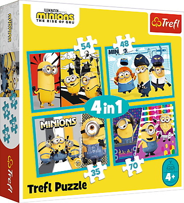 Puzzle 4w1 Wesoły świat Minionków 34339 Trefl p8