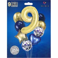 Zestaw balonów cyfra 9, wys. 40-60cm 9 szt BCF-204-9