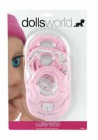 Akcesoria dla lalki: śliniaczki dla lalek (3 modele) blister