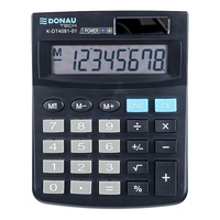 Kalkulator biurowy Donau Tech K-DT4081 8 cyfr, funkcja pierwiastka czarny