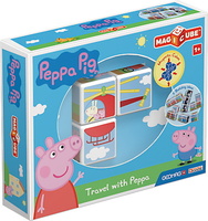 GEOMAG MagiCube Świnka Peppa / Peppa Pig - Podróż z Peppą - klocki magnetyczne 3el. G049