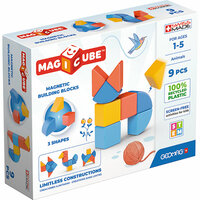 GEOMAG MagiCube 3 Shapes recycled Zwierzaki + klocki magnetyczne 9el. G201