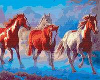 Malowanie po numerach. Tabun koni BS8467 40x50 cm