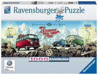 Puzzle 1000el panorama Volkswagen Vintage. Busem przez Alpy 151028 RAVENSBURGER