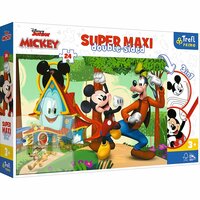 Puzzle dwustronne 24 el SUPER MAXI 3w1 Wesoły domek Mickey i przyjaciele 41012 Trefl