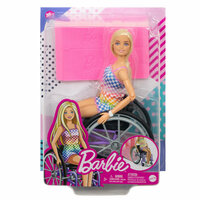 PROMO Barbie Fashonistas Lalka na wózku Strój w kratkę HJT13 MATTEL