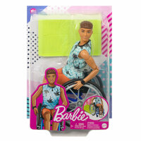 PROMO Barbie Ken Fashonistas Lalka na wózku Top w palmy HJT59 MATTEL