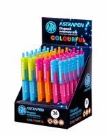 Długopis automatyczny trójkątny Colorful niebieski 0,6mm Astra Pen p36 mix cena za 1 szt