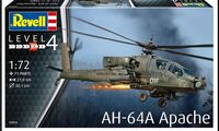 Helikopter do sklejania 1:144 63824 AH-64A Apache Revell + 3 farbki, pędzelek, klej