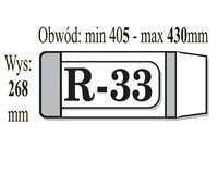 Okładka książkowa reg.R-33 wys. 268mm x obw. 405mm - 430mm p50 IKS cena za 1szt.