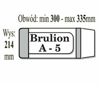 Okładka na brulion A5 wys. 214mm x obw. 300mm - 335mm p50 IKS cena za 1szt1.2