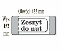 Okładka na zeszyt do nut wys. 152mm x obw. 435mm p50 IKS  cena za 1szt