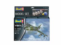 Model samolotu do sklejania 1:144 63833 Hawker Hunter FGA.9 Revell + 3 farbki + klej + pędzelki