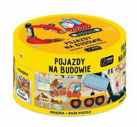 Na okrągło. Pojazdy na budowie. Puzzle i książka. Wilga play