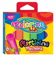 Plastelina 6 kol. Neon Colorino Kids 42666