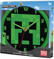 Zegar ścienny Wall clock 25cm Minecraft MIN3018 Kids Euroswan
