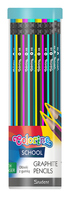 Ołówek z gumką heksagonalny School Colorino p48 mix cena za 1szt