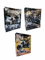 Torebka ozdobna prezentowa laminowana Motory 016A 32x40x10cm p12, mix cena za 1 szt