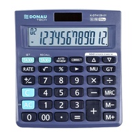 Kalkulator Donau Tech K-DT4128 12 cyfr 140x122x30mm czarny