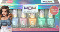 Zestaw lakierów do paznokci 5 szt., pastelowe kolory WoW Generation WOW00018 Kids Euroswan