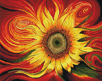 Diamentowa Mozaika Słoneczny kwiat 40x50cm PD4050149 IPICASSO