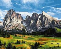 Malowanie po numerach Trzy światy piękna Góry 50x65cm PC5065134 IPICASSO