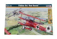 Model samolotu do sklejania Fokker Dr.I Red Baron 1:48 D-230 + farby, pędzelki, klej