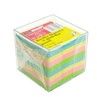 Kostka biurowa 730 kartek w pudełku 85x85x70mm pastelowe kolory KB-27