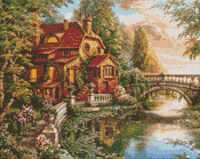 Haft diamentowy z ramą Diamentowa mozaika 40x50cm Dom-marzeniem