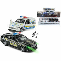 Auto metalowe Policja (światło + dźwięk) A-0167 p12 mix cena za 1szt