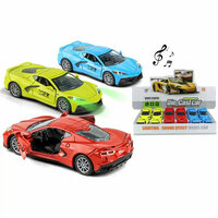 Auto metalowe sportowe (światło + dźwięk) A-2396 p12 mix cena za 1szt