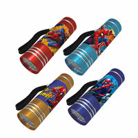 Latarka aluminiowa LED 9cm 4 wzory Spiderman SP50067 Kids Euroswan mix cena za 1 szt