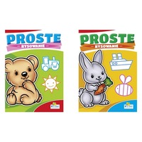 Książeczka do kolorowania Proste rysowanie 162 KRZESIEK p20 mix cena za 1 sztukę
