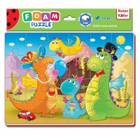 Miękkie puzzle piankowe A4 Śmieszne zdjęcia Dinozaury RK1201-01