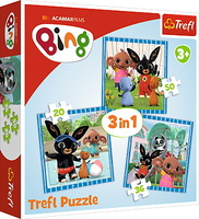 Puzzle 3w1 20,36,50el Zabawy z przyjaciółmi. Bing 34851 Trefl p8