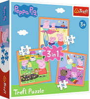 Puzzle 3w1 Pomysłowa Świnka Peppa 34852 TREFL p8