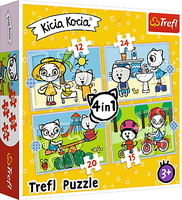 Puzzle 4w1 Dzień Kici Koci. Rodzina Kicia Kocia 34372 TREFL p8