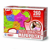 Puzzle 260el Mapa Polski edukacyjne ZACHEM 6944
