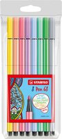 Flamastry STABILO Pen 68 pastel etui 8 szt. 68/8-01