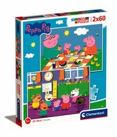 Clementoni Puzzle 2x60el Świnka Peppa. Peppa Pig 24793 p.6