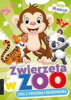 Książka Kolorowanka Zwierzęta w ZOO seria z gwiazdką naklejki w środku. Books and fun
