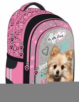 PROMO Plecak szkolny BPL-58 My Little Friend różowy pies / pink dog
