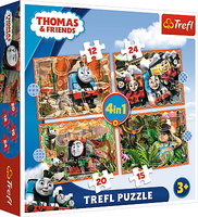 Puzzle 4w1 Podróże po świecie. Tomek i Przyjaciele 34354 Trefl