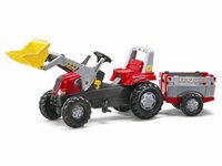Traktor Junior czerwony z łyżką i przyczepą 811397 ROLLY