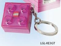 Brelok LEGO LGL-KE3GT LED klocek różowy