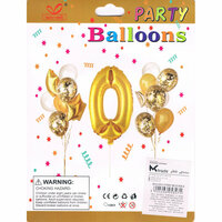 Zestaw balonów, cyfra 0, wys. 30-60cm, 16 szt. BSC-538-0