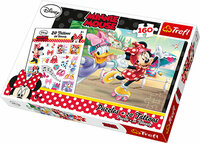 Puzzle 160el Minnie i Daisy na wrotkach +20 tatuaży 90504 Trefl