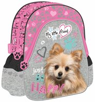 PROMO Plecak przedszkolny My Little Friend różowy pies / pink dog