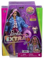 PROMO Barbie Lalka EXTRA MODA + akcesoria 13 HDJ46 GRN27 MATTEL