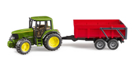 Traktor John Deere 6920 z czerwoną przyczepą wywrotką 02057 BRUDER